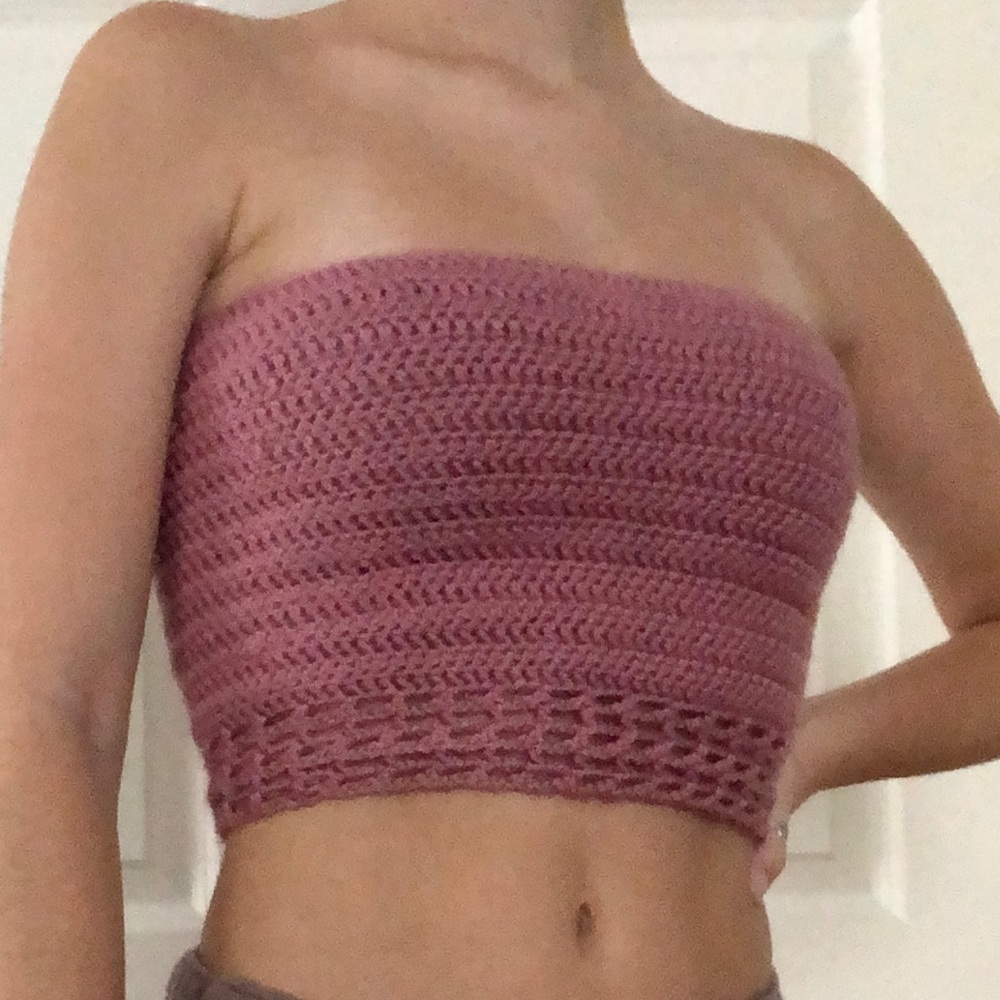 handmade crochet tube top